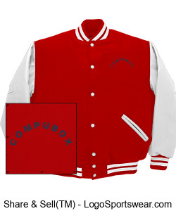 CompuBox Logo Game Sportswear Adult Varsity Wool Leather Jacket Design Zoom